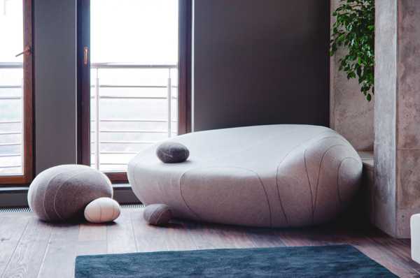 диван в форме камня
