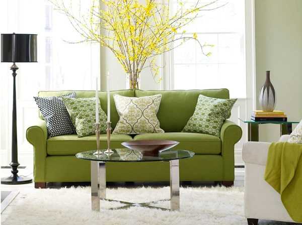 салатовый зеленый диван