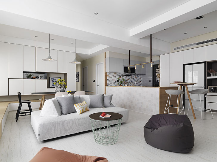 Cool modern apartment in Taiwan by HOZO 〛◾ Photos ◾ Ideas ◾ Design