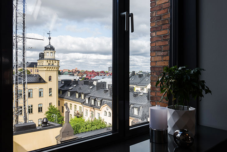 Элегантная мансардная квартира в Стокгольме (95 кв. м)
