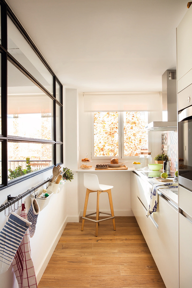 Beautiful Two Bedroom Apartment Of 60 Sqm In Barcelona Foto Idei Dizajn,Light Grey Grey Kitchen Floor Tiles Ideas