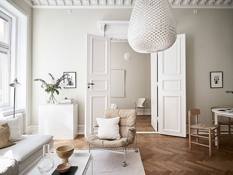 Sunny and warm Scandinavian home (49 smq) 〛 Photos Ideas Design