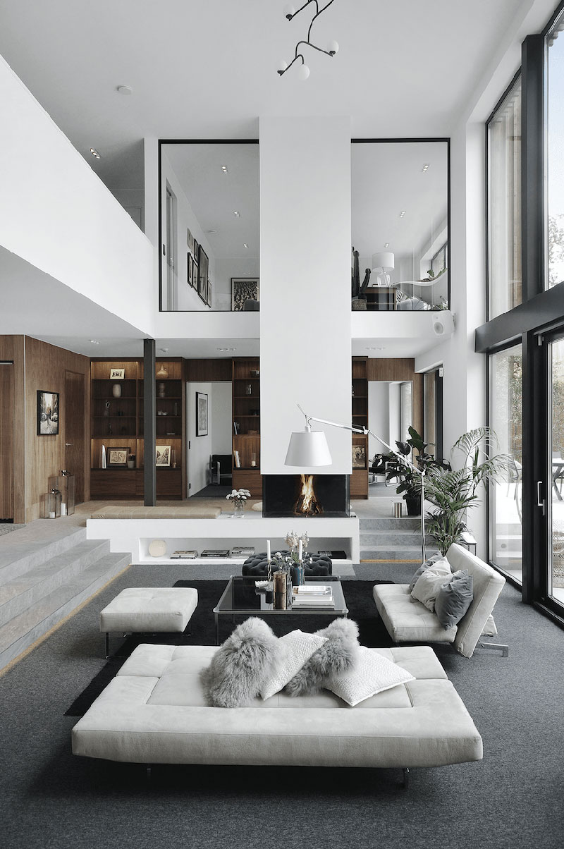 Modern Villa With High Ceilings In Sweden Photos