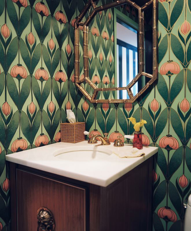 интерьер ванной комнаты в стиле модерн - фото