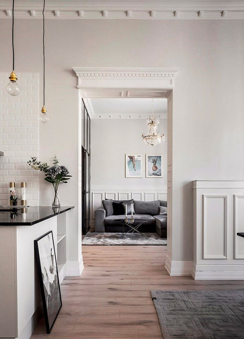 〚 Спальня за стеклом и большая обеденная: квартира в Швеции (72 кв. м) 〛 ◾ Фото ◾ Идеи ◾ Дизайн