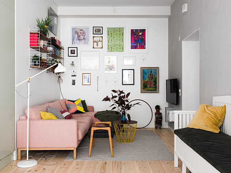 Красочные пастельные интерьеры для семьи в пригороде Стокгольма