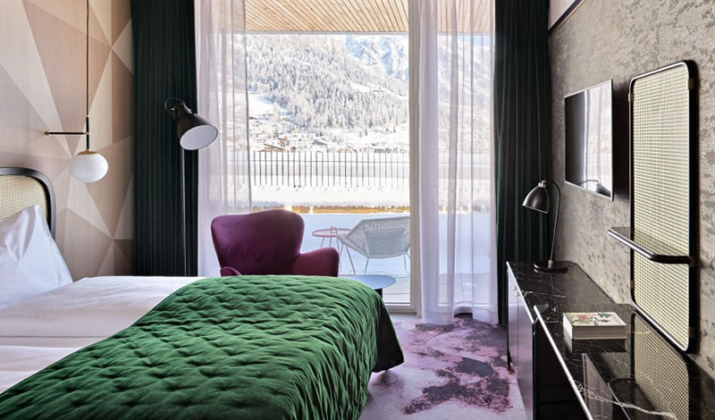 The Hide Hotel: насыщенные тона и строгая элегантность в окружении швейцарских Альп