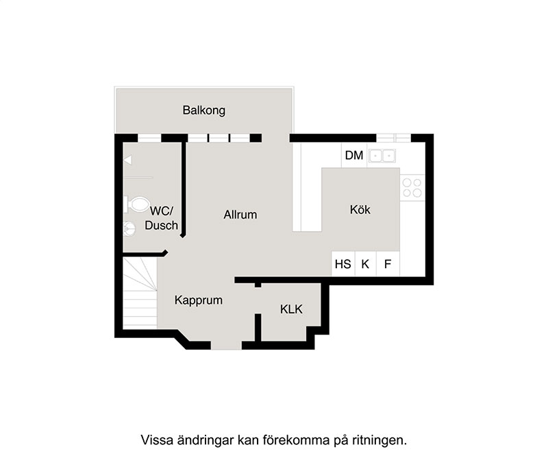 Мансардная квартира с нотками лофта и террасой в Швеции