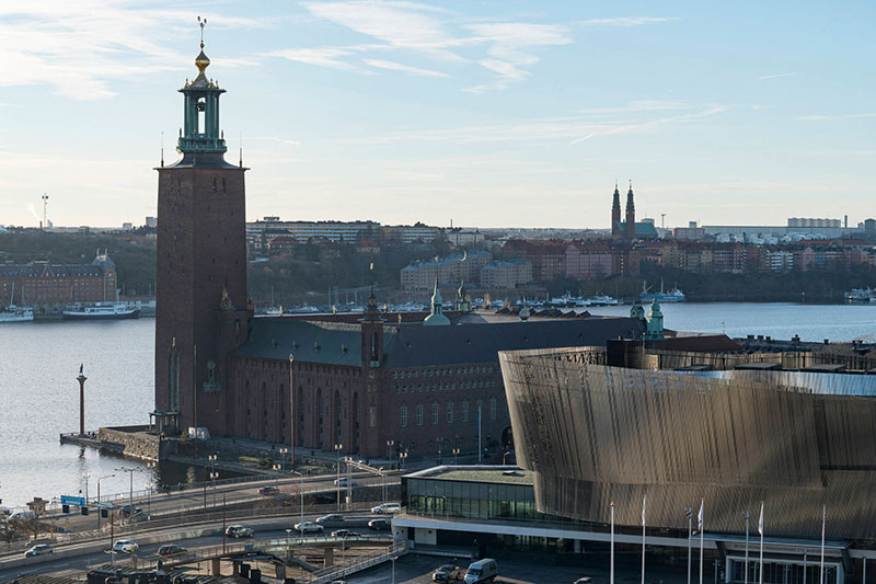 Квартира с террасой и потрясающим видом на Стокгольмскую ратушу (100 кв.м)