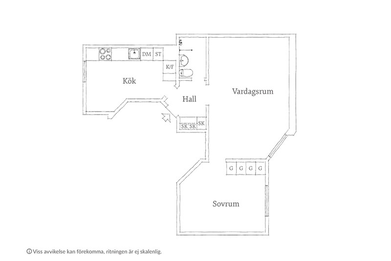 Шведская квартира в серых тонах (70 кв. м)