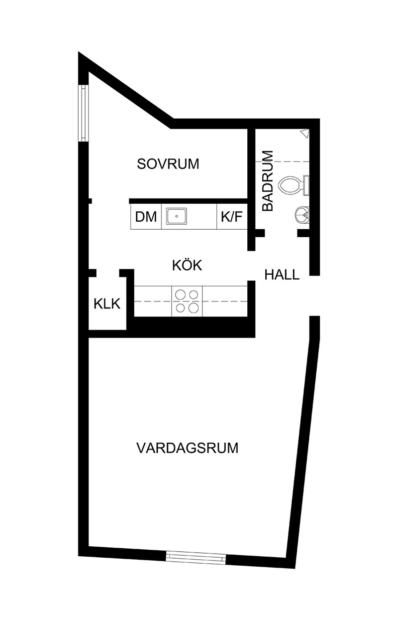Маленькая квартира с нежными женственными нотками в Стокгольме (34 кв. м)
