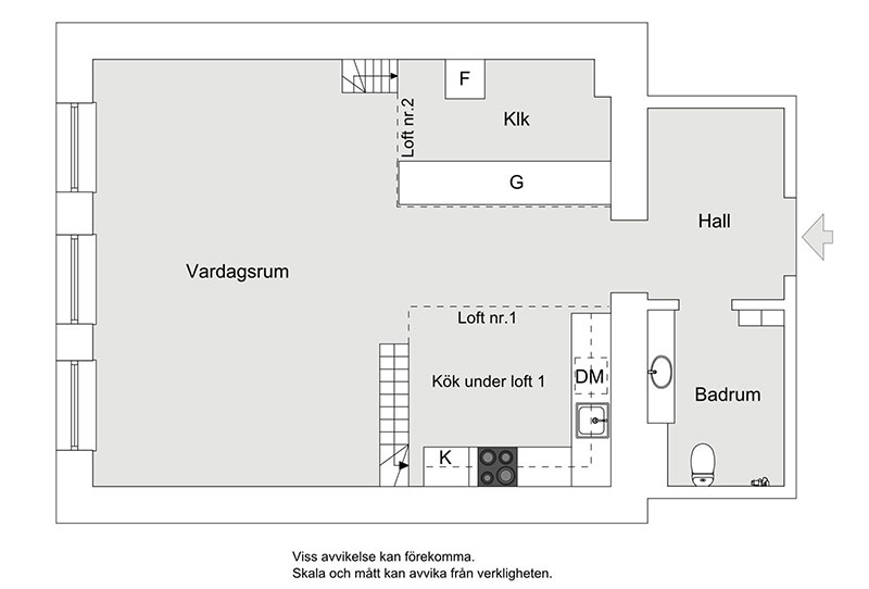Класс! Большая библиотека и антресольная спальня: квартира-студия в Стокгольме (53 кв. м)