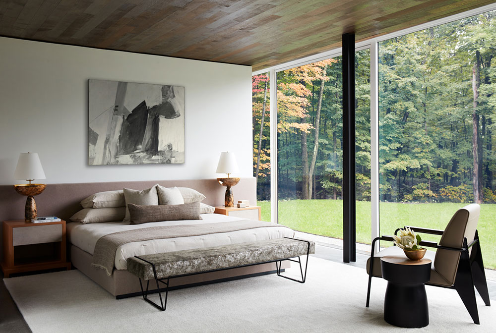 Класс! Современный и уютный: дом со стеклянными стенами в лесу недалеко от Нью-Йорка