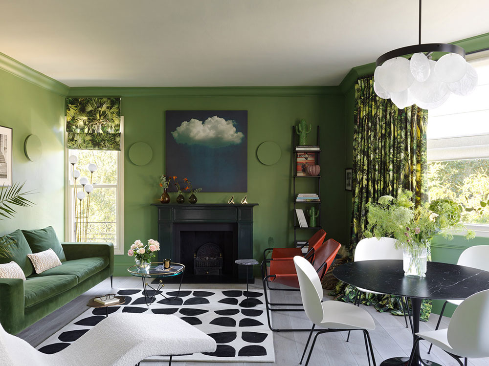 Класс! Весенний зеленый в интерьере квартиры в Лондоне по проекту российского дизайнера (85 кв. м)