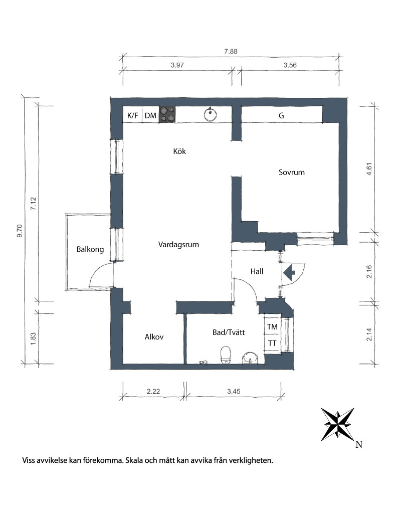 Класс! Белый диван и оливковая кухня: красивая скандинавская квартира в Гетеборге (58 кв. м)