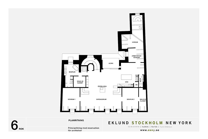 Класс! Большая мансардная квартира с тёмными акцентами в Стокгольме (240 кв.м)