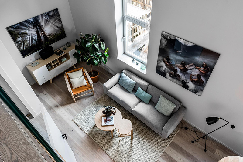 Маленькая, но с высокими потолками: квартира в Швеции