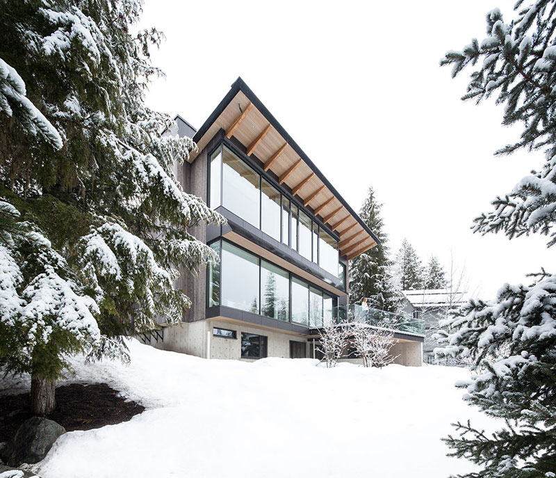 Класс! Уютный современный дом со стеклянными стенами посреди леса в Канаде