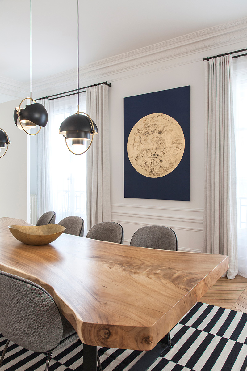 Превосходный французский дизайн: изысканная современная квартира в Париже