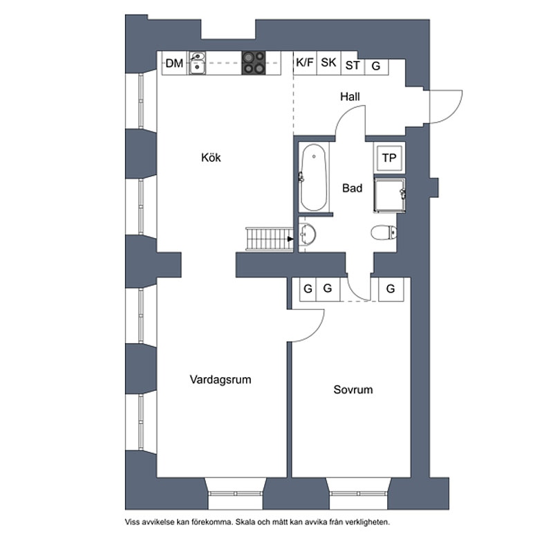 Антресоль, эффектная кухня и высокие потолки: стильная квартира в здании бывшего научного института в Стокгольме