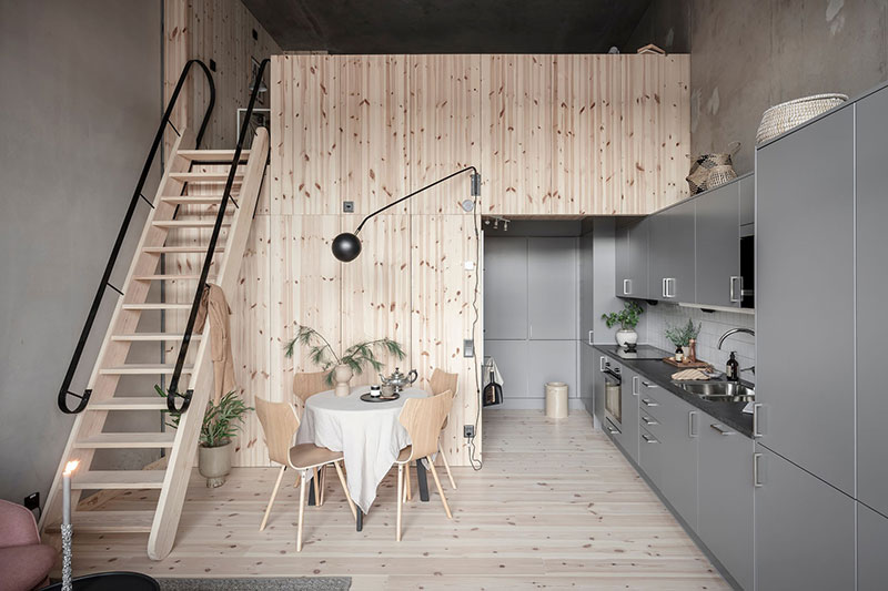 Компактная квартира-студия на первом этаже в Швеции (29 кв. м)