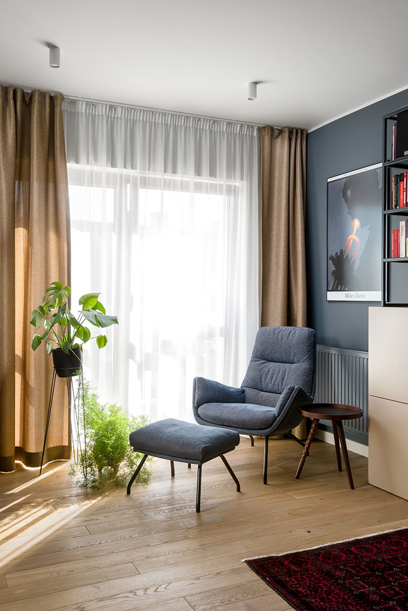 Прекрасный дизайн небольшой современной квартиры во Вроцлаве (46 кв. м)