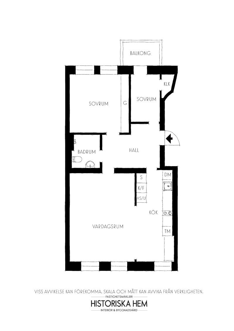 Черно-белая гамма, живые растения и много деталей: живая квартира в Стокгольме (70 кв. м)