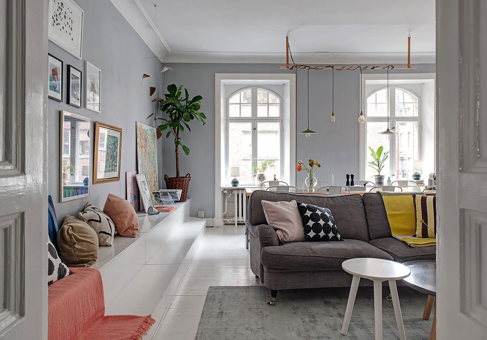 Жизнерадостный дизайн для скандинавской квартиры