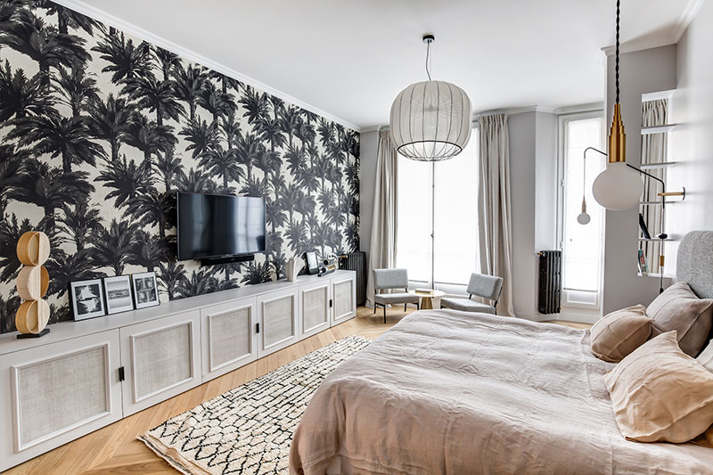 Изысканные чёрно-белые апартаменты в Париже