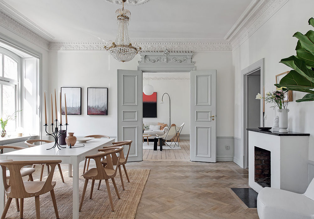 Как оживить классический интерьер с помощью пастельных оттенков: квартира в Швеции