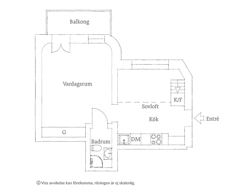Маленькая и нежная: очаровательная квартира в Гётеборге (37 кв. м)