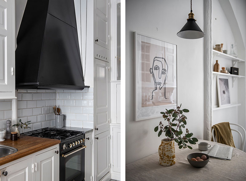 Шведская квартира с роскошными фаянсовыми печами и вместительной кухней