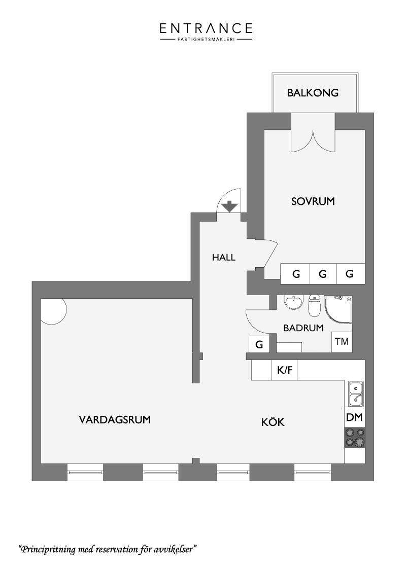 Шведская квартира с праздничной атмосферой круглый год (58 кв. м)