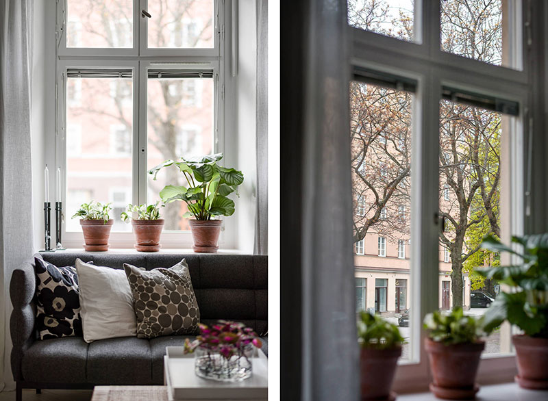 Красивая скандинавская квартира со спальней за стеклом (42 кв. м)