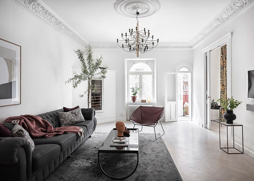 Beautiful Black And White Apartment In Goteborg Foto Idei