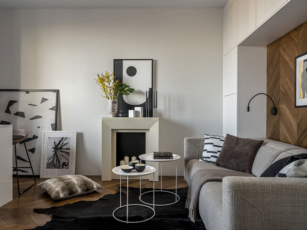 See How Designer Alexey Ivanov Turned Studio Flat Into Stylish One Bedroom Dwelling 35 Sqm Photos Ideas Design
