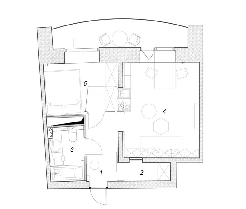 Как дизайнер Алексей Иванов превратил однокомнатную квартиру в комфортную двушку (35 кв. м)