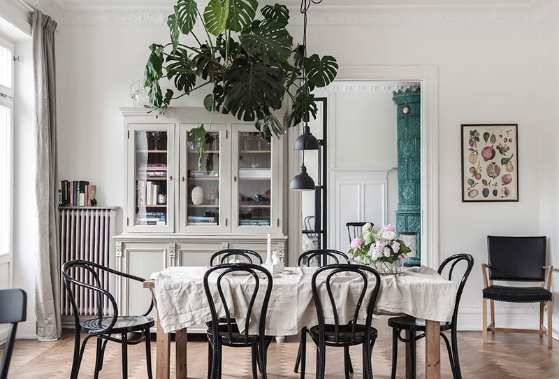 Красивая скандинавская квартира с классическими деталями в Мальмё