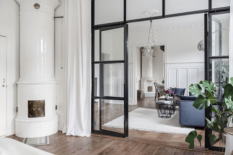 Красивая скандинавская квартира с классическими деталями в Мальмё