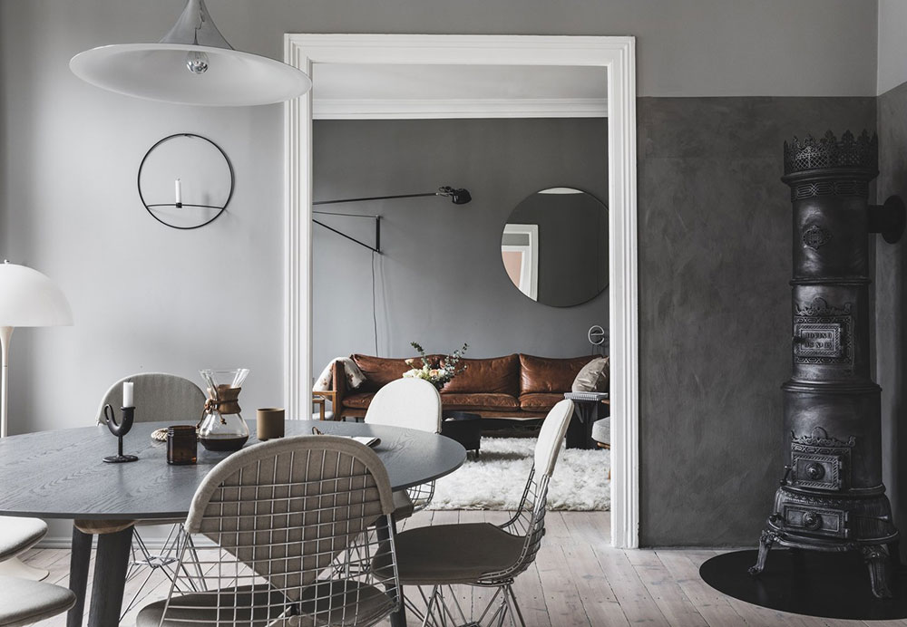 Прохладный, но стильный интерьер квартиры творческой пары в Бергене