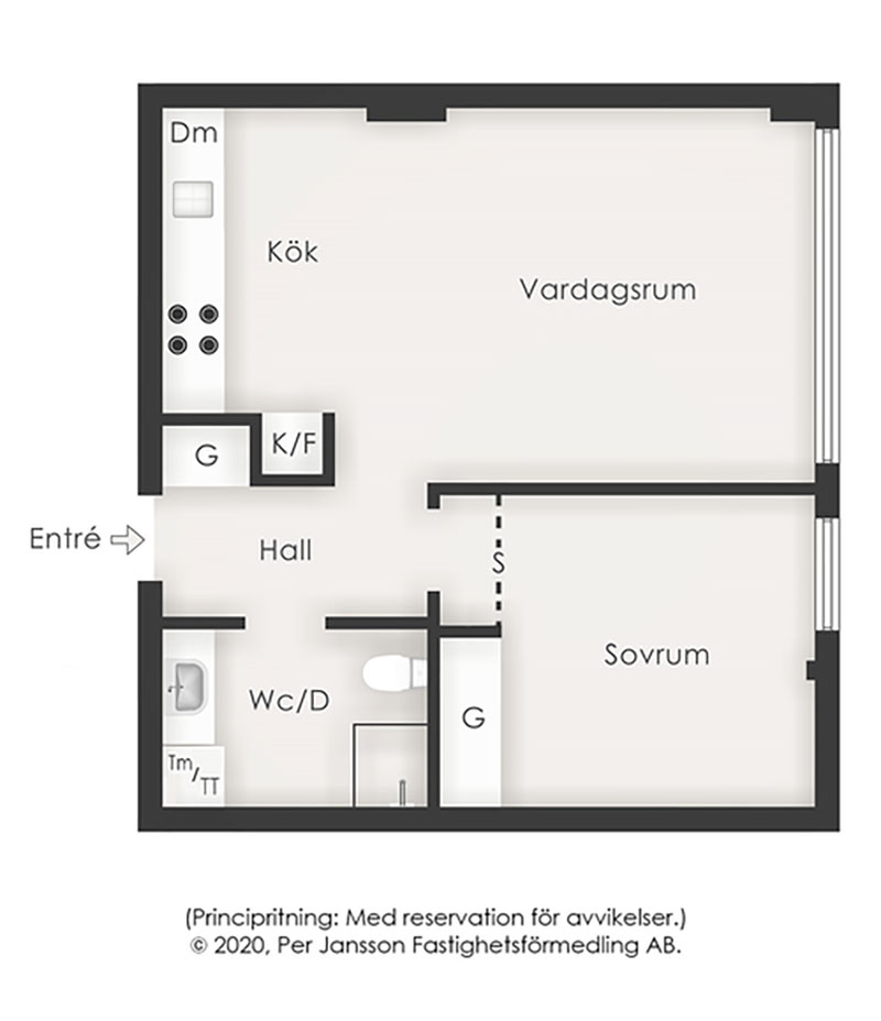 Элегантный скандинавский дизайн в прохладных тонах для небольшой квартиры (43 кв. м)