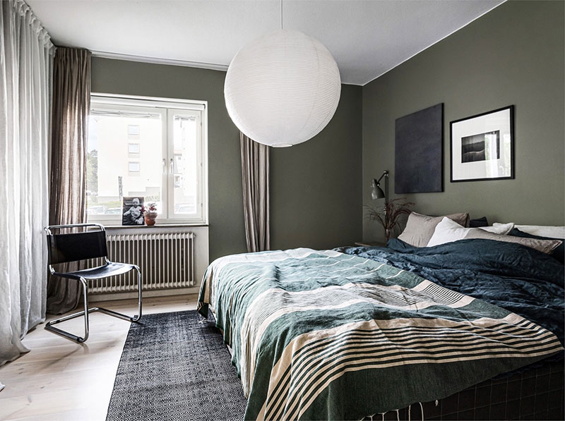 Продуманная серо-бежевая цветовая гамма в интерьере квартиры в Швеции (78 кв.м)
