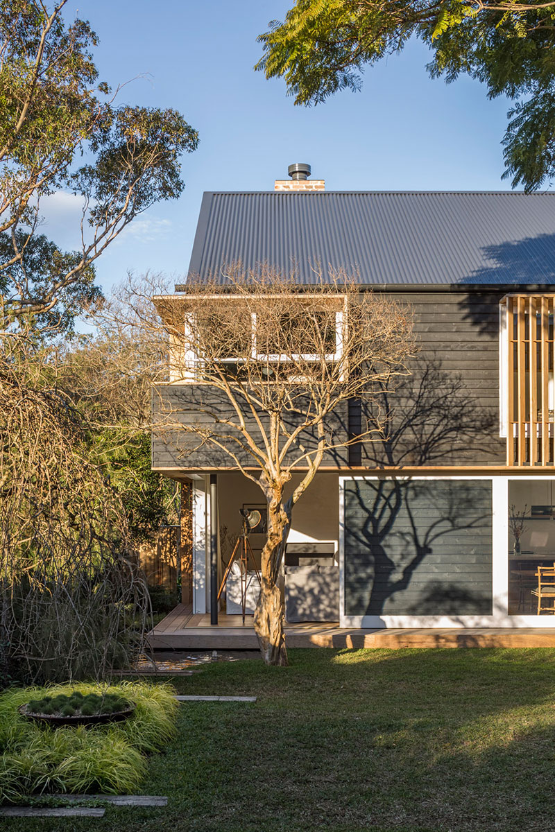 Современный деревянный дом с японским садом в Сиднее