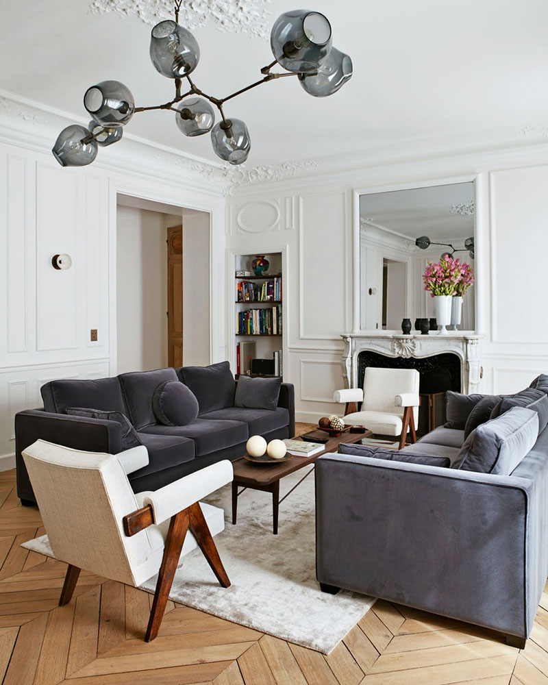 Изысканные апартаменты дизайнера в доме 19 века в Париже