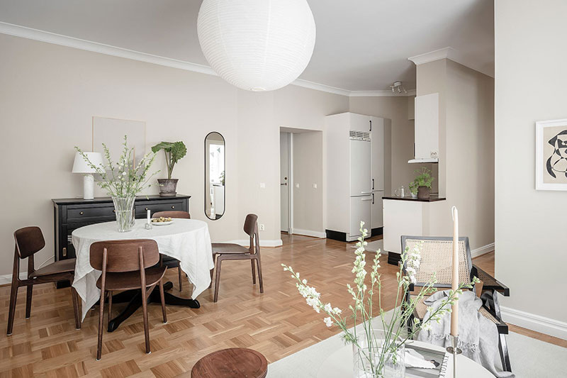 Тёплая и воздушная маленькая квартира в Швеции