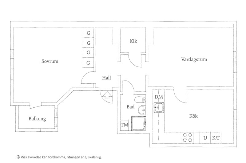 Кирпичная стена и нежный интерьер: квартира в здании 1915 года в Гётеборге (66 кв.м)