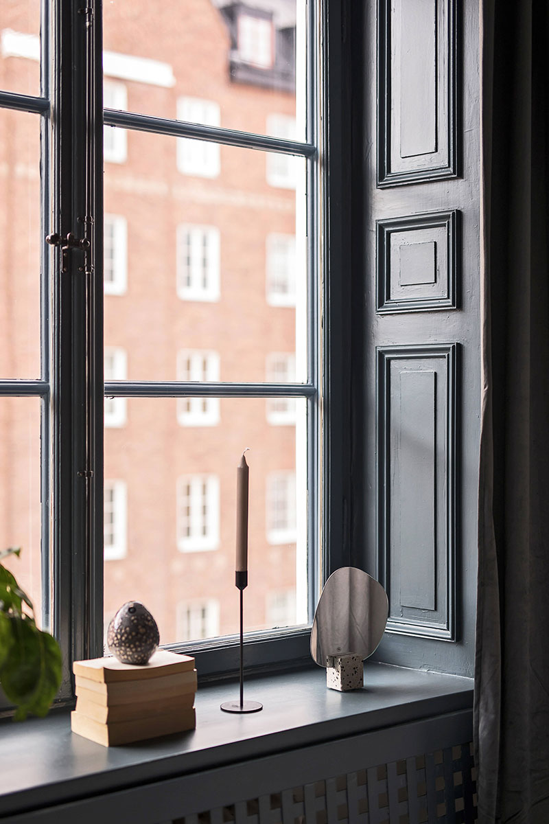 Элегантная серая квартира с кухней IKEA в Стокгольме (41 кв.м)