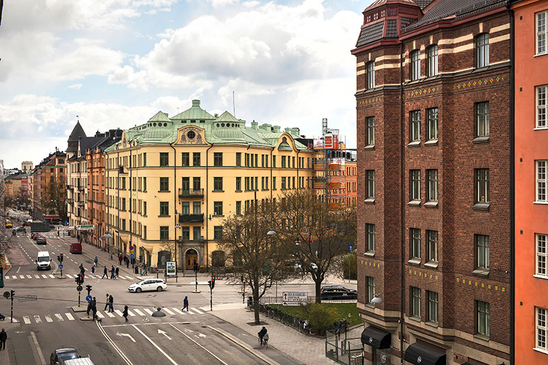 Элегантная серая квартира с кухней IKEA в Стокгольме (41 кв.м)