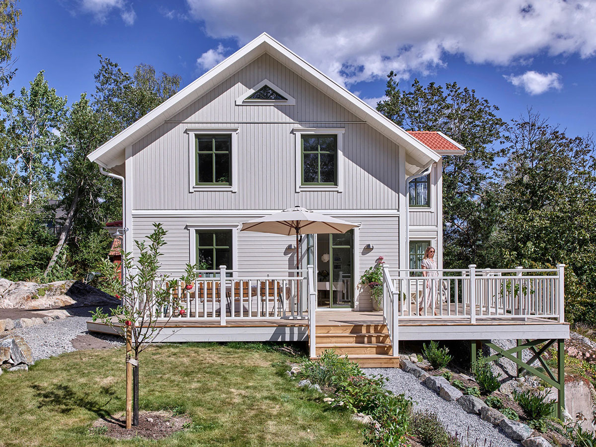 Новый дачный дом в Швеции, построенный в традиционном стиле