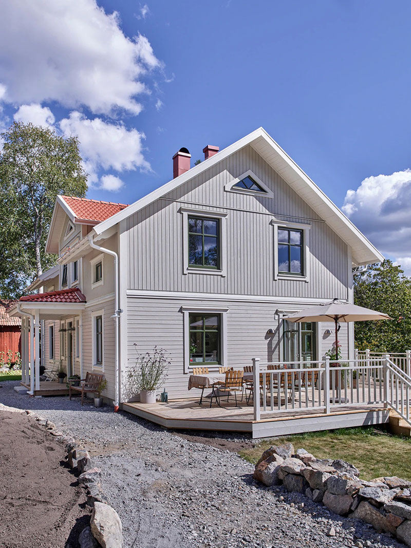 Новый дачный дом в Швеции, построенный в традиционном стиле